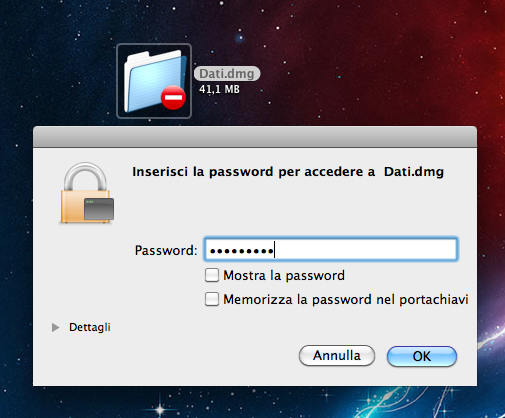 Non bisogna memorizzare la password, altrimenti tutto il lavoro andrà sprecato