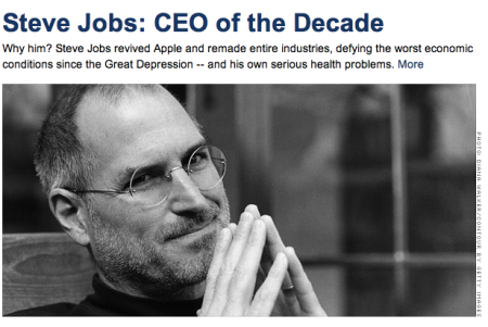 Steve Jobs miglior CEO della nostra Decade