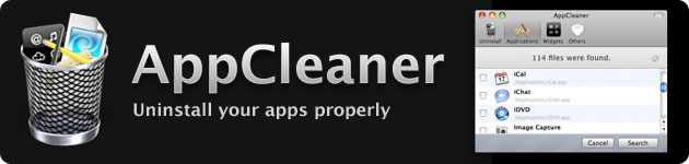 AppCleaner permette di disinstallare le applicazioni sul mac