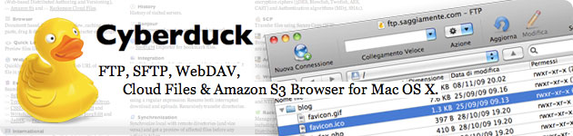 CyberDuck - FTP gratuito per Mac Osx integrato con Quicklook