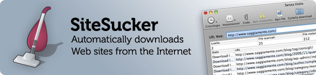sitesucker scaricare un intero sito dal web anche php in formato html navigabile