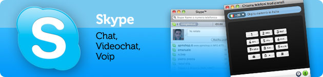 skype chat, videochat, voip per mac