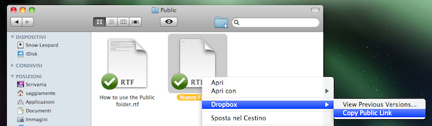 DropBox condivisione file