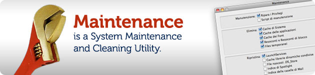 maintenance manutenzione di osx