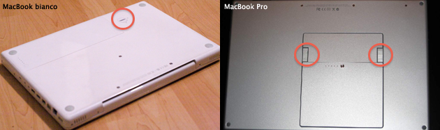 bottom case rimozione batteria MacBook Pro