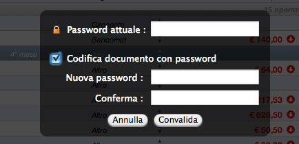 password dati finanziari protetti mac