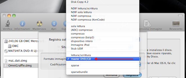 creare un file ISO su Mac
