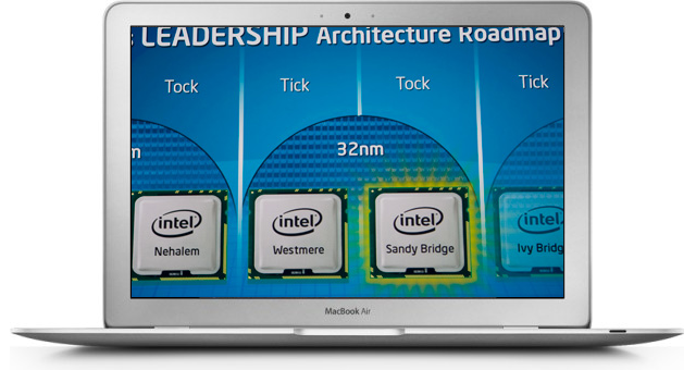 Intel sforna nuovi processori Sandy Bridge per i MacBook Air