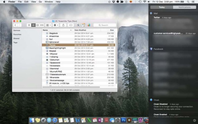 Yosemite desktop